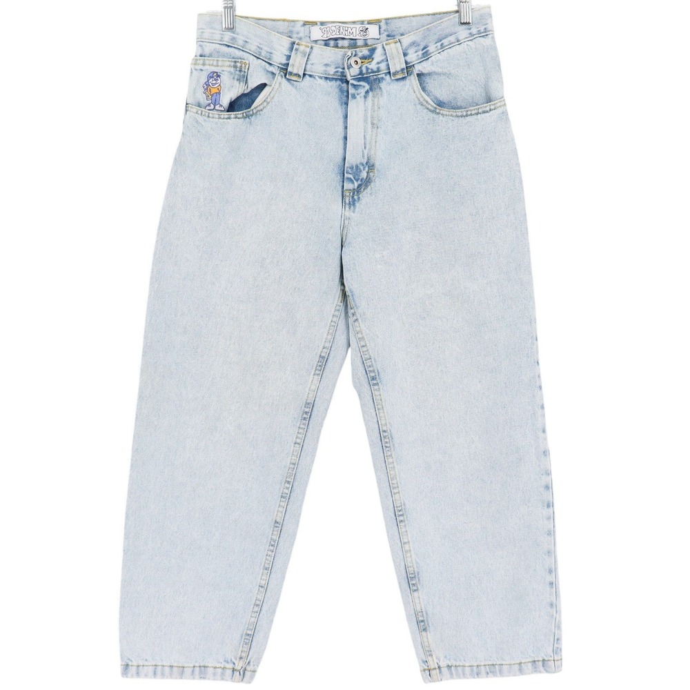 Polar Skate Co '93 Denim Jeans 30x30 Light Blue Wash Semi Baggy Skateboarding
